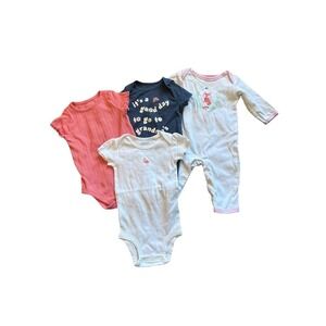 Baby Girl Clothing Lot 9-12 Months Carter's Garanimals Jumping Beans HB Romper